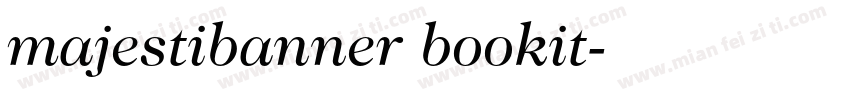 majestibanner bookit字体转换